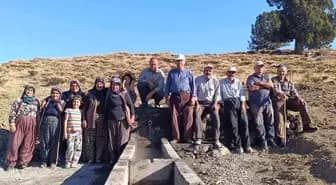 Hadim ilçesinde imece usulü ile yeni bir çeşme inşa edildi