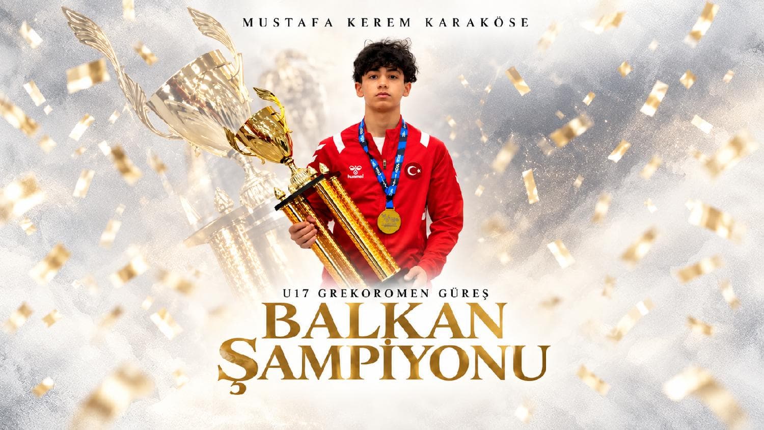 Karataylı Güreşçi Mustafa Kerem Karaköse Balkan Şampiyonu Oldu