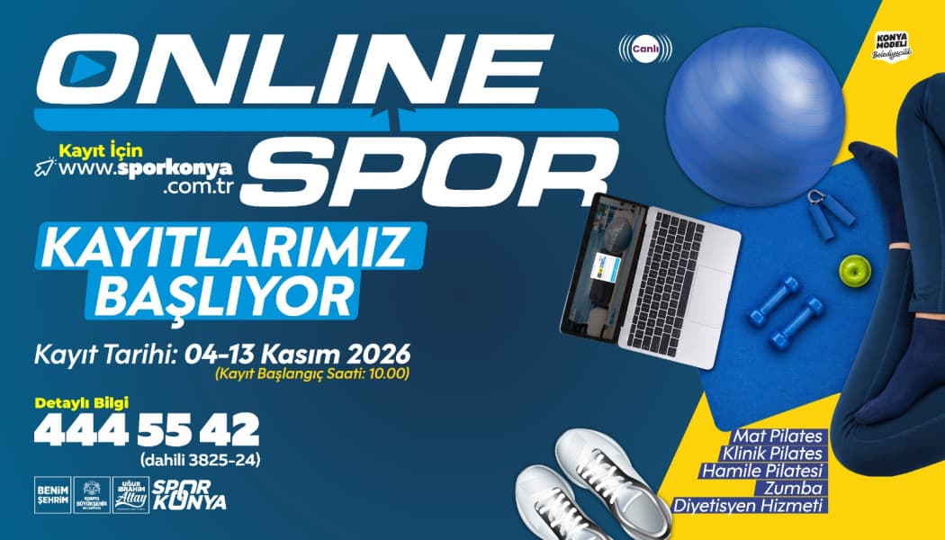 Konya Büyükşehir Belediyesi Kadınlara Özel Online Spor Kayıtlarını Başlatıyor