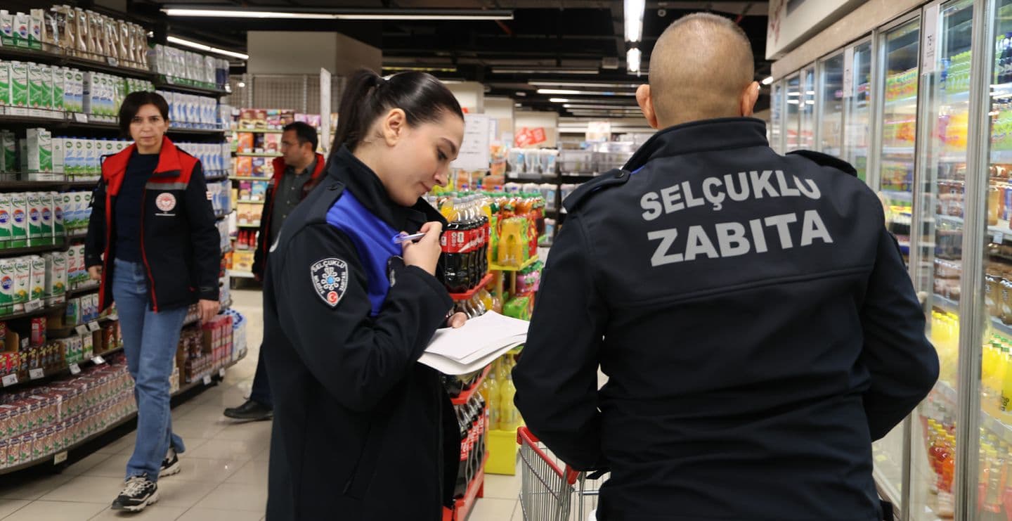 Selçuklu'da Marketlere Sıkı Denetim: Fiyat ve Gıda Güvenliği Mercek Altında